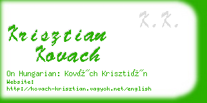 krisztian kovach business card